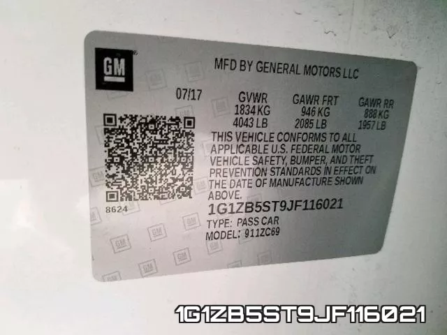 1G1ZB5ST9JF116021 фото 2