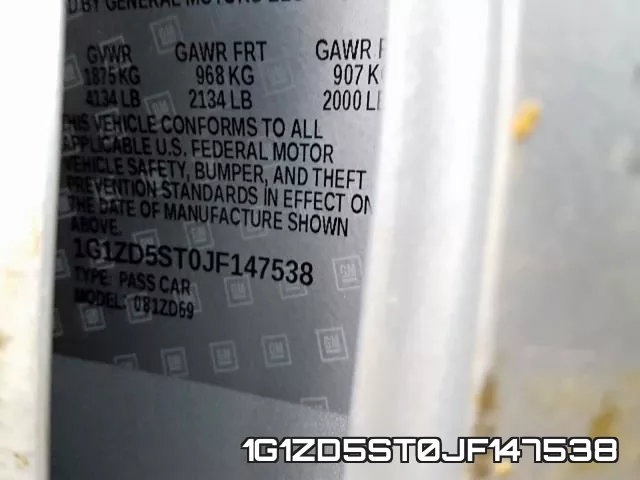 1G1ZD5ST0JF147538 фото 2