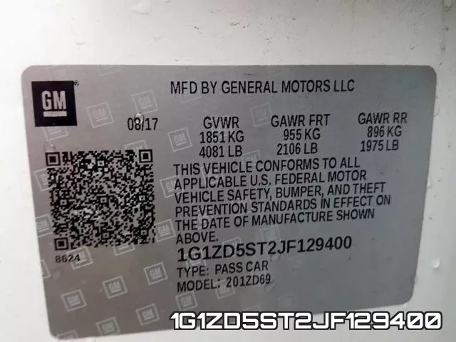 1G1ZD5ST2JF129400 фото 2