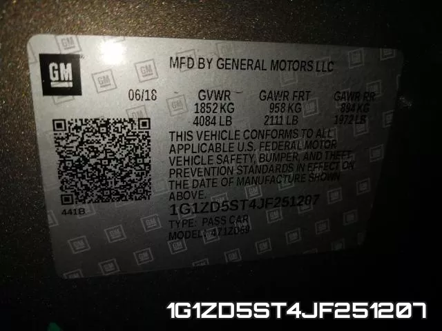 1G1ZD5ST4JF251207 фото 2