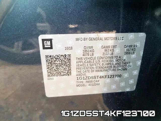 1G1ZD5ST4KF123700 фото 2