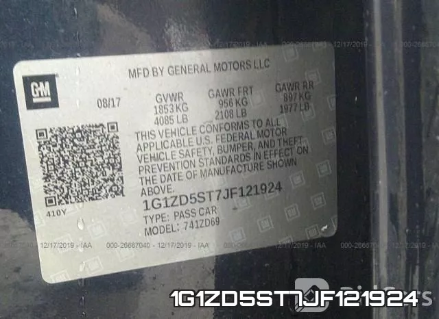 1G1ZD5ST7JF121924 фото 10