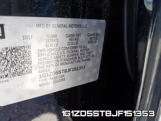 1G1ZD5ST8JF151353 фото 2