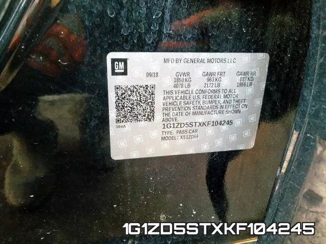 1G1ZD5STXKF104245 фото 2