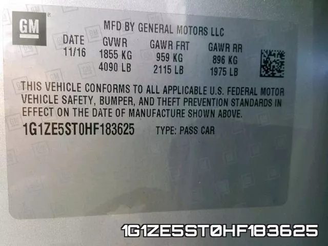 1G1ZE5ST0HF183625 фото 2