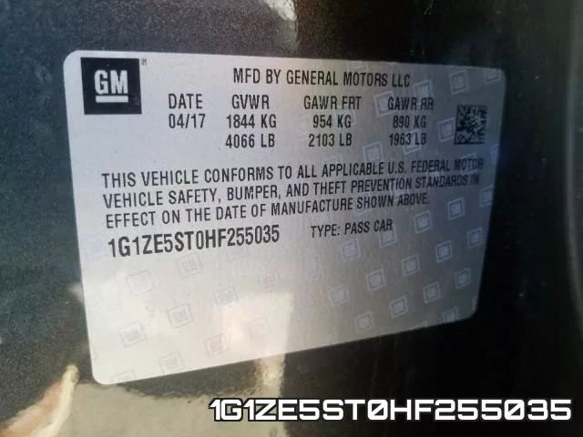 1G1ZE5ST0HF255035 фото 2