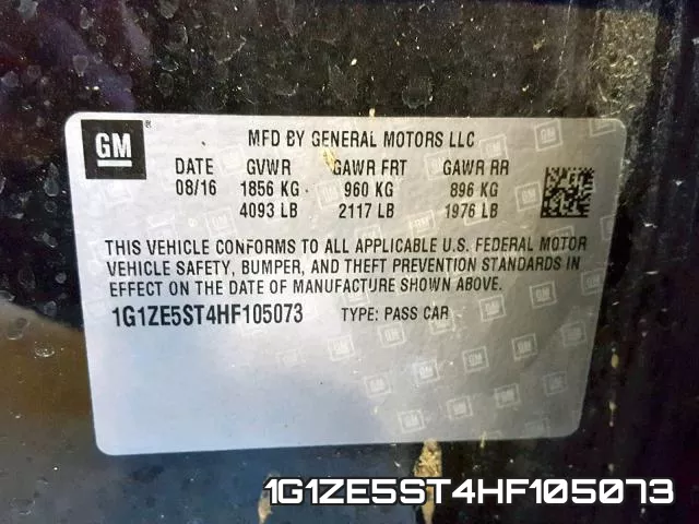 1G1ZE5ST4HF105073 фото 2