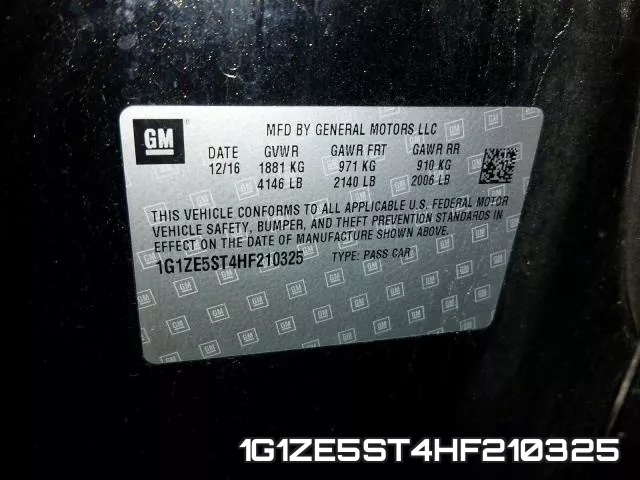 1G1ZE5ST4HF210325 фото 2