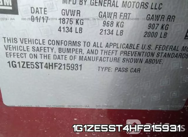1G1ZE5ST4HF215931 фото 10