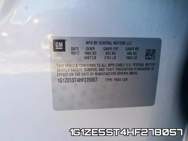 1G1ZE5ST4HF278057 фото 2