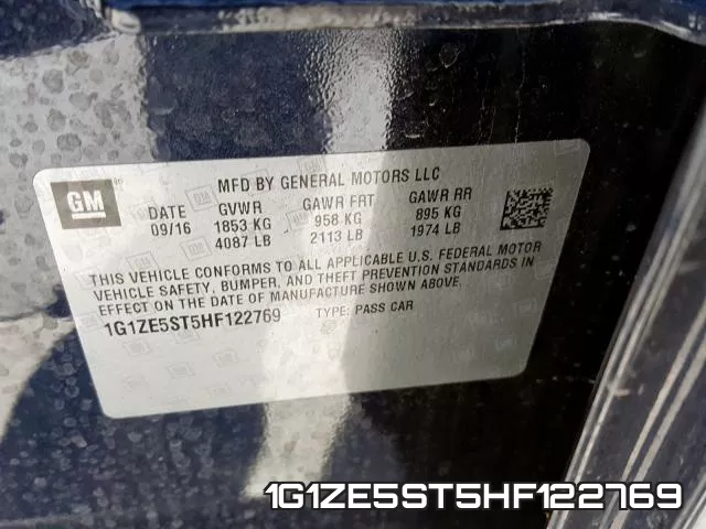 1G1ZE5ST5HF122769 фото 2