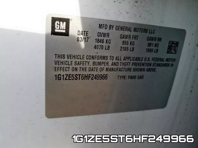 1G1ZE5ST6HF249966 фото 2