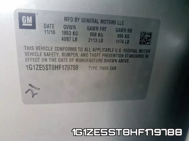 1G1ZE5ST8HF179788 фото 2