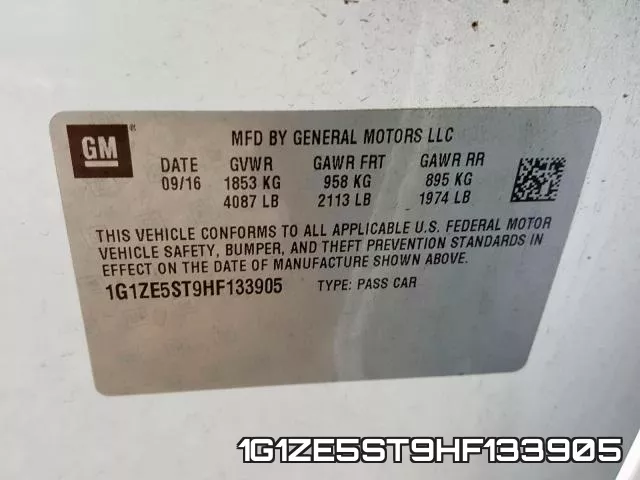 1G1ZE5ST9HF133905 фото 2