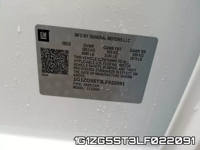 1G1ZG5ST3LF022091 фото 2