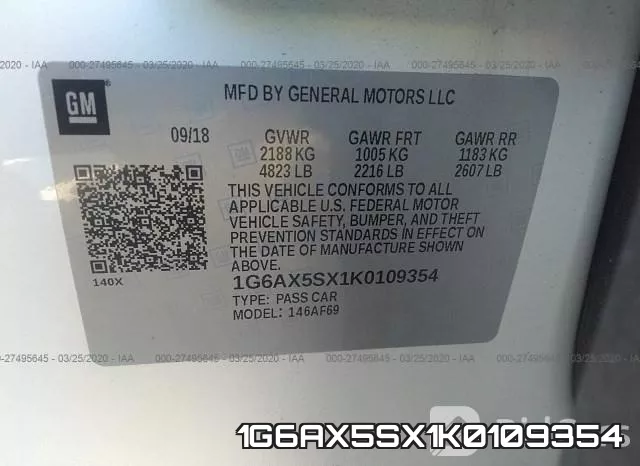 1G6AX5SX1K0109354 фото 10
