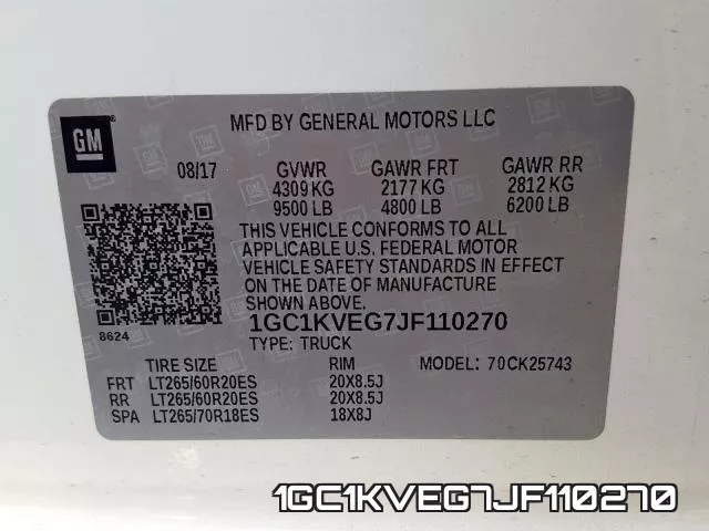1GC1KVEG7JF110270 фото 2