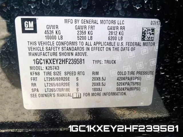 1GC1KXEY2HF239581 фото 2