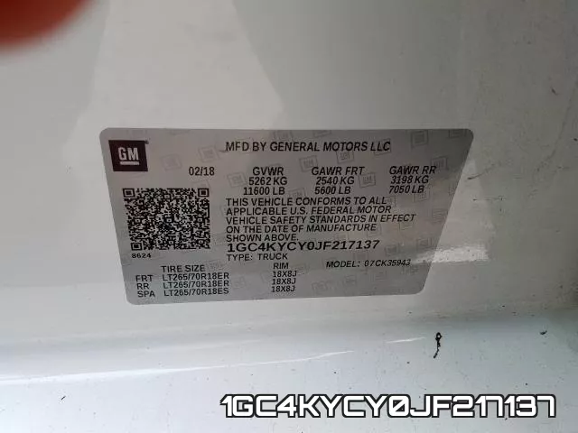 1GC4KYCY0JF217137 фото 2