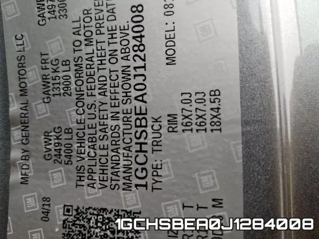 1GCHSBEA0J1284008 фото 2