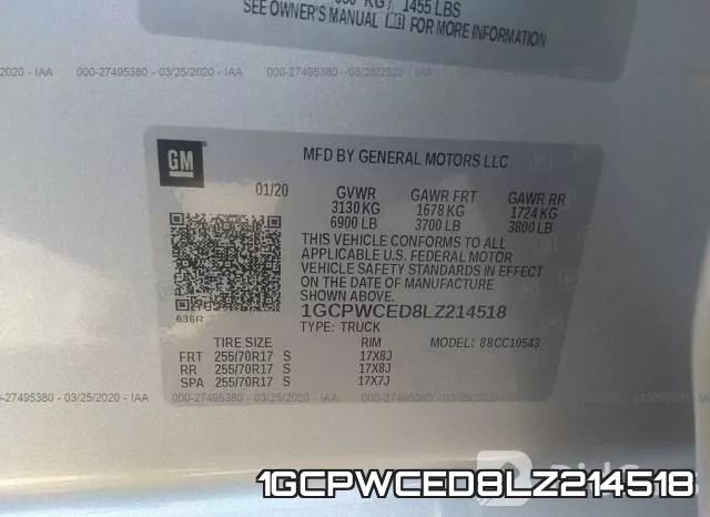 1GCPWCED8LZ214518 фото 10