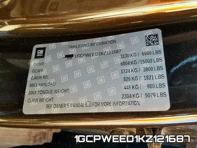1GCPWEED1KZ121687 фото 2