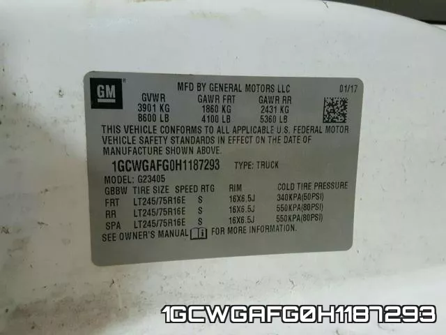 1GCWGAFG0H1187293 фото 2