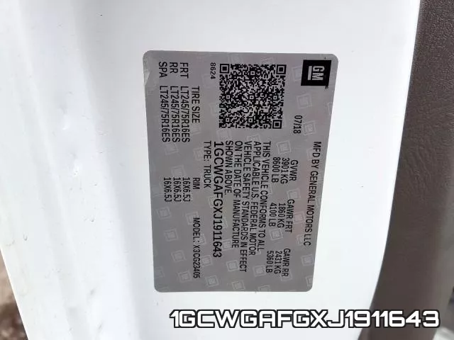 1GCWGAFGXJ1911643 фото 2
