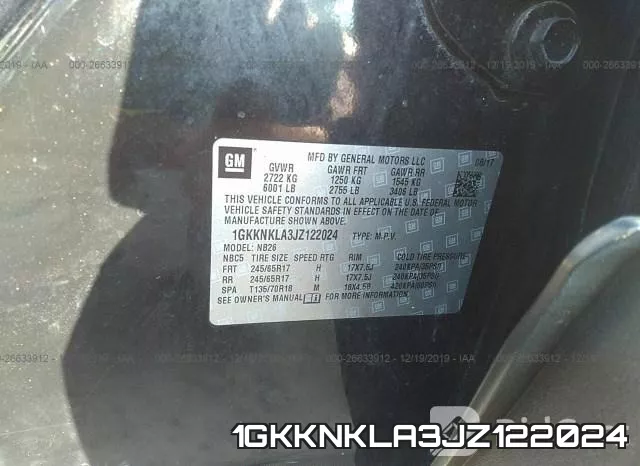 1GKKNKLA3JZ122024 фото 10