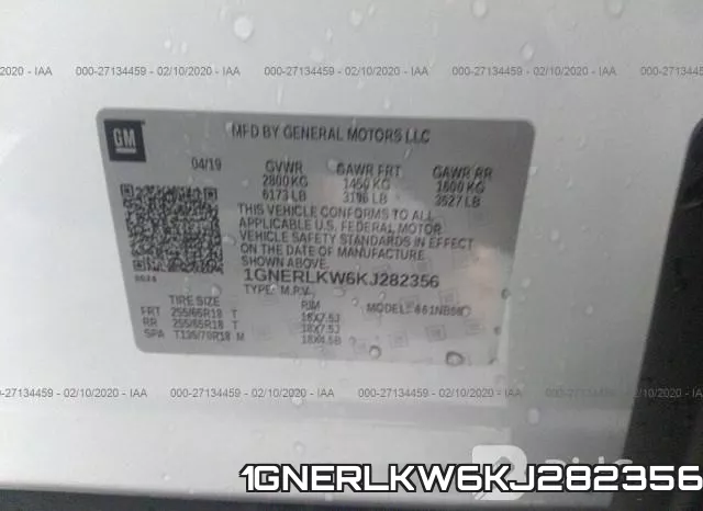 1GNERLKW6KJ282356 фото 10