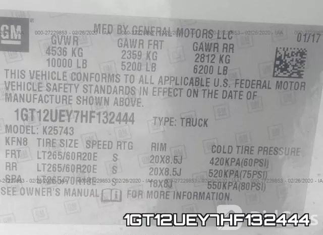 1GT12UEY7HF132444 фото 10
