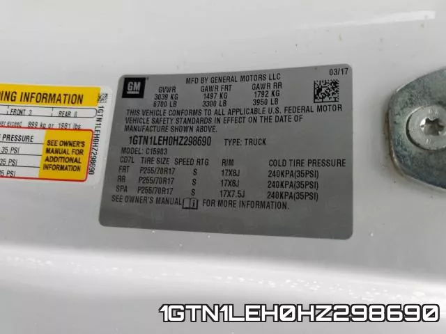 1GTN1LEH0HZ298690 фото 2