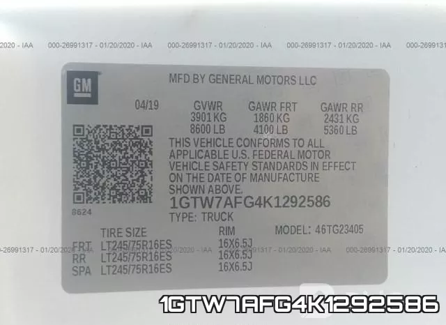 1GTW7AFG4K1292586 фото 10