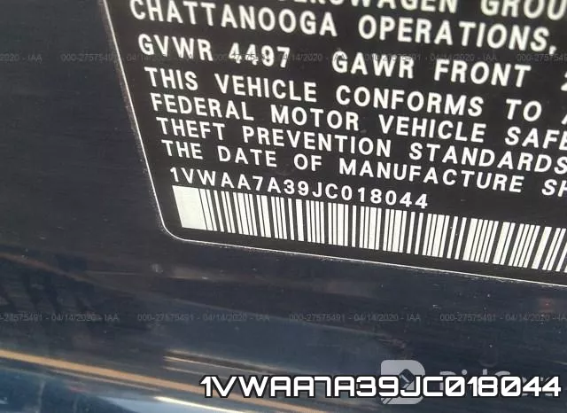 1VWAA7A39JC018044 фото 10