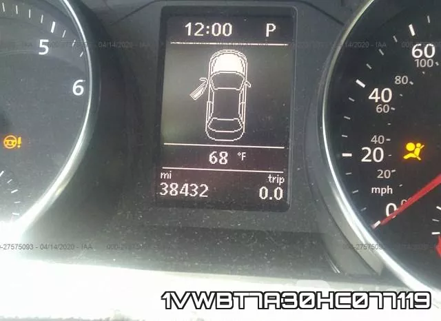 1VWBT7A30HC077119 фото 8