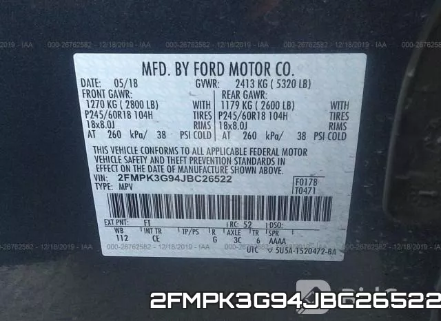 2FMPK3G94JBC26522 фото 10