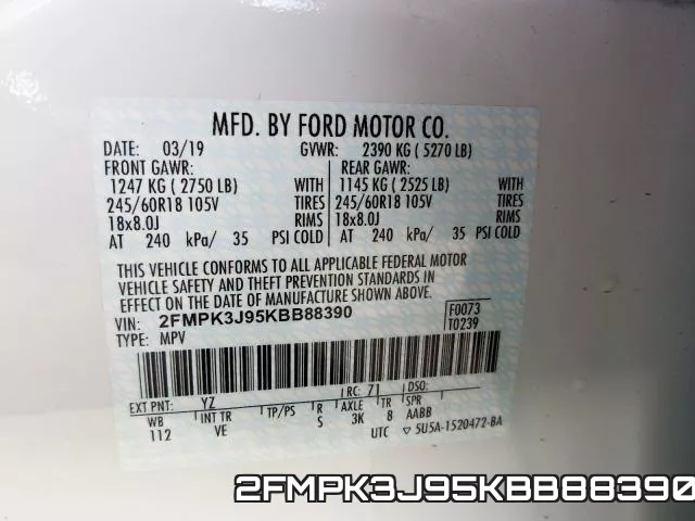 2FMPK3J95KBB88390 фото 2