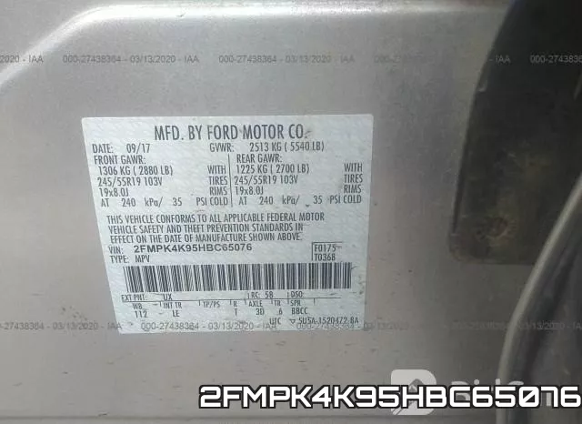 2FMPK4K95HBC65076 фото 10