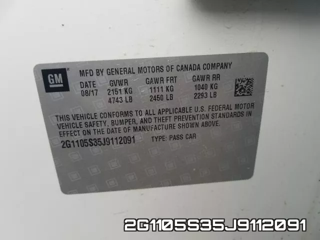 2G1105S35J9112091 фото 2