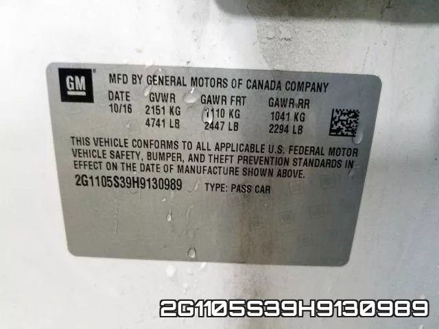 2G1105S39H9130989 фото 2
