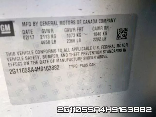 2G1105SA4H9163882 фото 2