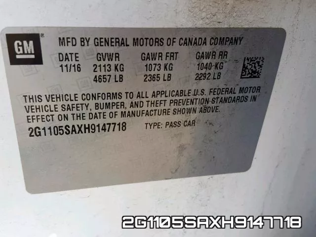 2G1105SAXH9147718 фото 2