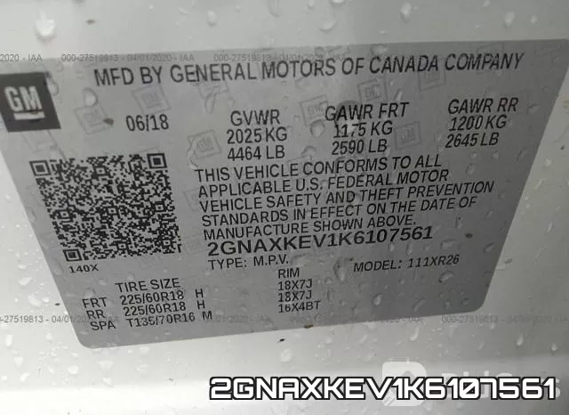 2GNAXKEV1K6107561 фото 10