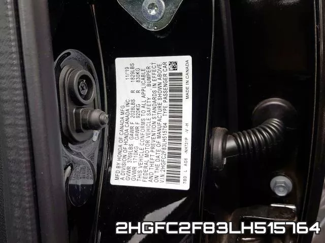2HGFC2F83LH515764 фото 2
