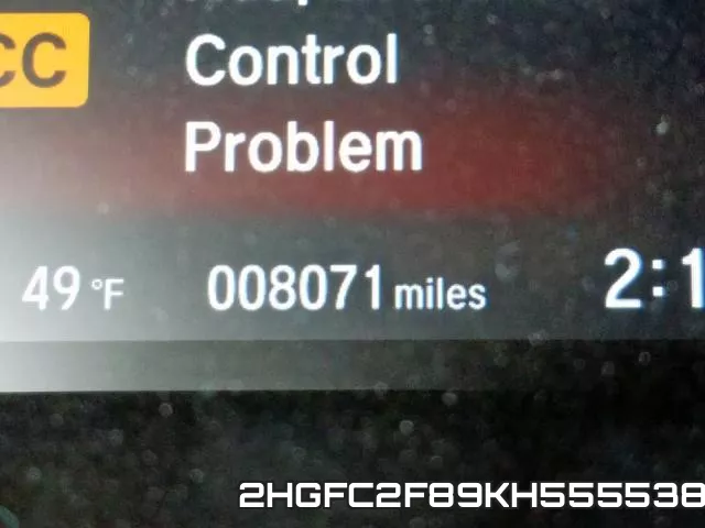 2HGFC2F89KH555538 фото 9