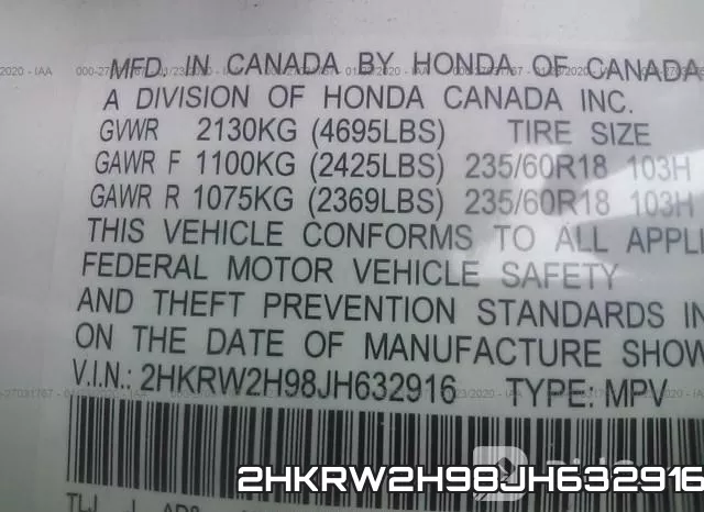 2HKRW2H98JH632916 фото 10