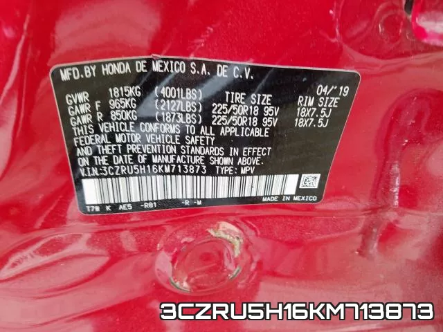 3CZRU5H16KM713873 фото 2