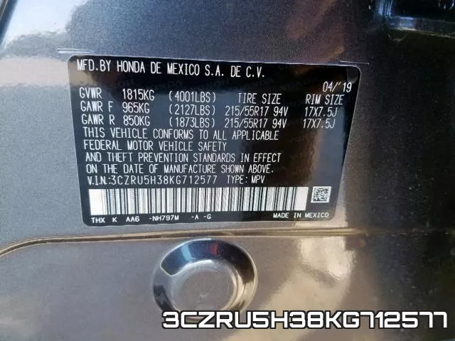 3CZRU5H38KG712577 фото 2