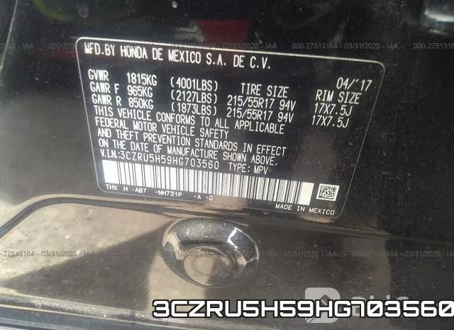3CZRU5H59HG703560 фото 10