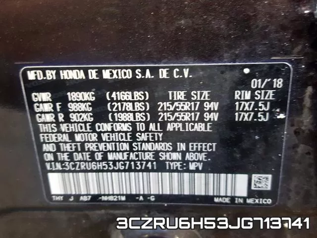 3CZRU6H53JG713741 фото 2